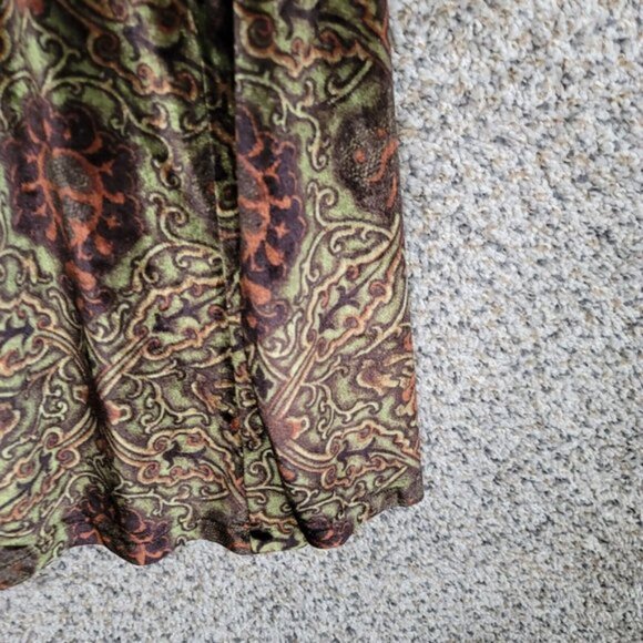 Bob Mackie Wearable Art Top Womens Small Green‎ Velour Long Sleeve V-Neck Ladies - Picture 2 of 7